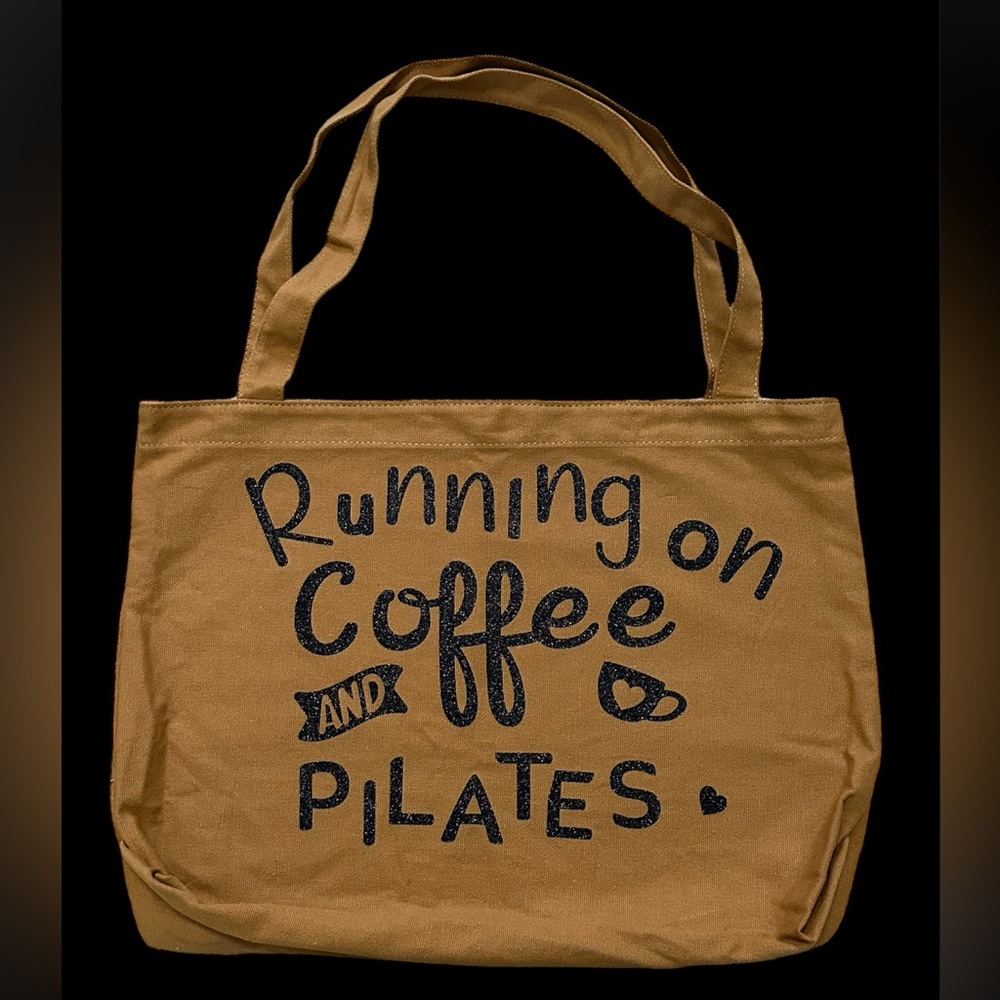 Reusable everyday tote bag love pilates logo